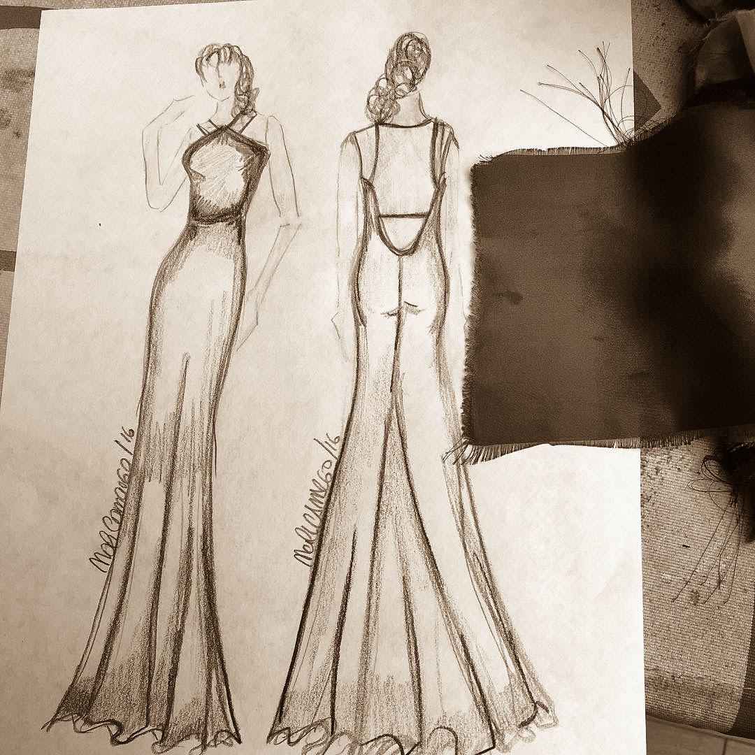 Vestido de novia - sepia